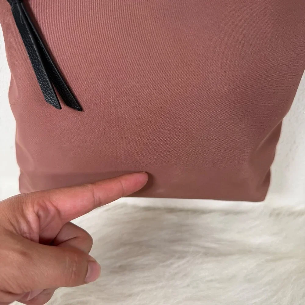 Kate Spade Flat Crossbody Dawn Sparrow Pink W Leather Strap Nylon Everyday Bag